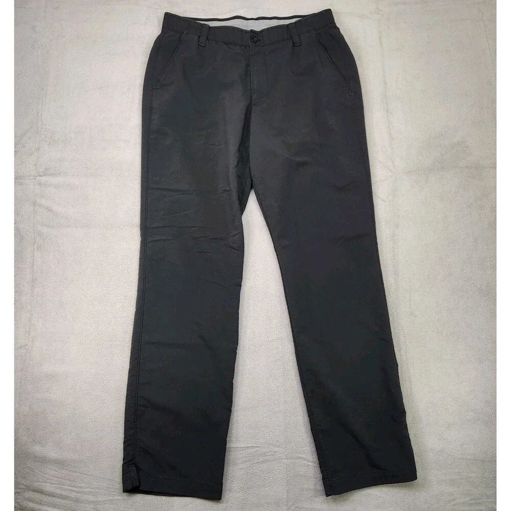 Under Armour Match Play Golf Pants Men’s 34x32 Black Performance Nylon Stretch‎